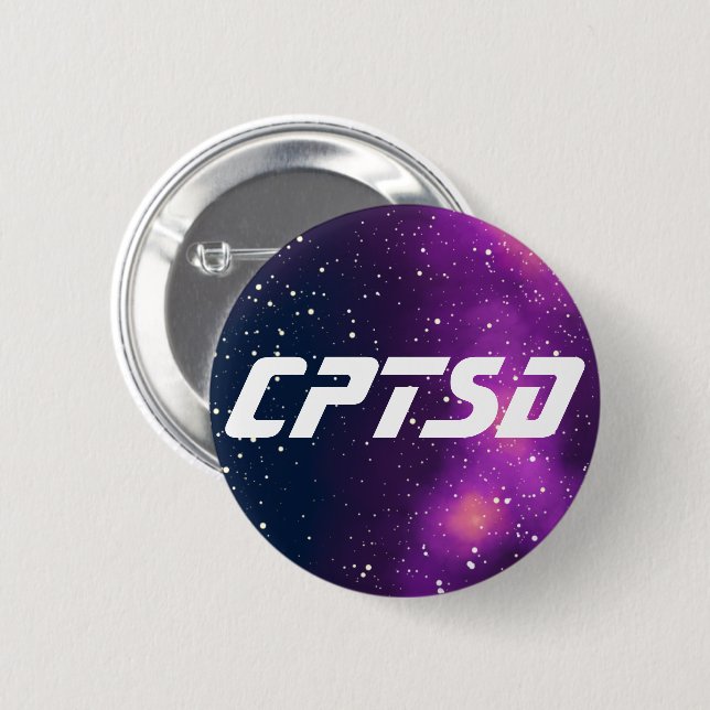 CPTSD Customisable Galaxy Identity 6 Cm Round Badge (Front & Back)