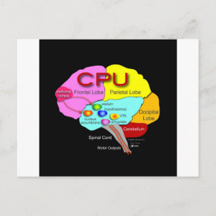 CPU Brain Postcard