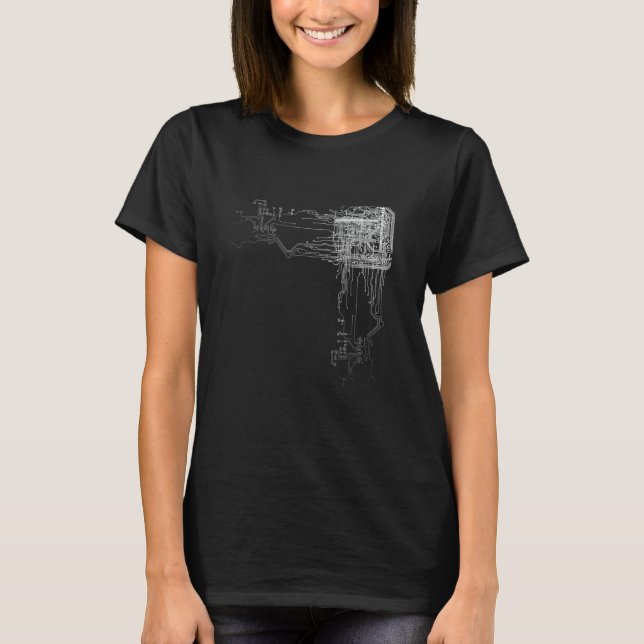 CPU technology nerd computer chip computer scienti T-Shirt (Front)
