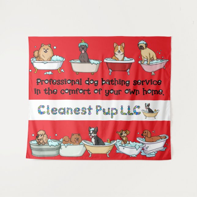 CPup Red Tapestry (Front (Horizontal))