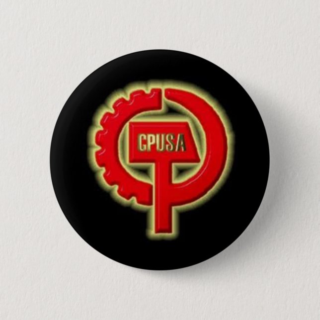 cpusa 6 cm round badge (Front)