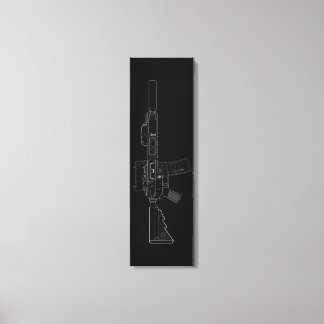 CQBR MK18 Mod 0 Black Canvas Print