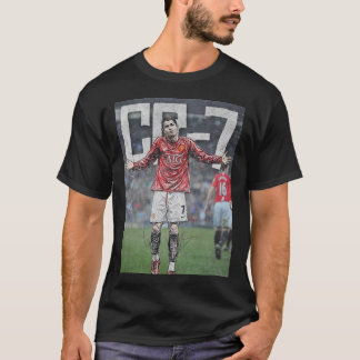 CR7 Football Sketch Art | Manchester United T-Shirt