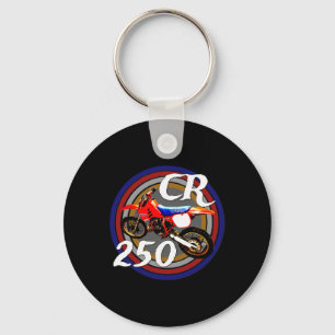 Cr 250 R Vintage Retro Motorcross Motocross Motorc Key Ring