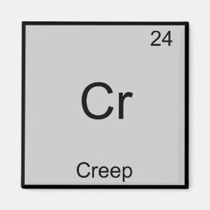 Cr - Creep Funny Chemistry Element Symbol Tee Magnet