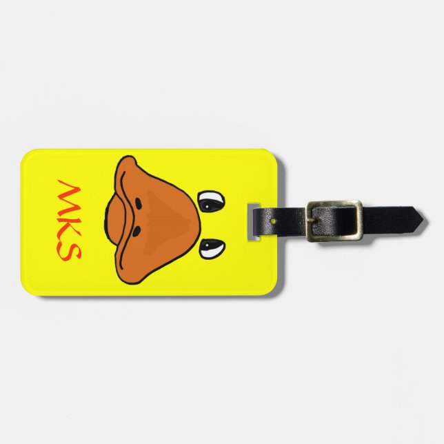 CR- Funny Duck Face Luggage Tag (Front Horizontal)