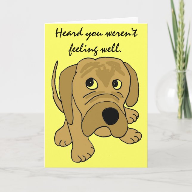 CR- Funny Puppy Get Well Card (Front)