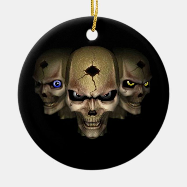 Cr � nes au oeil fluoro - ceramic tree decoration (Front)