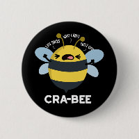 Cra-bee Funny Crabby Bee Pun Dark BG