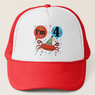 Crab 4th Birthday Tshirts and Gifts Trucker Hat