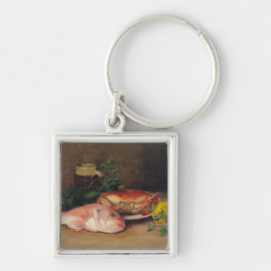 Crab and Red Mullet Key Ring