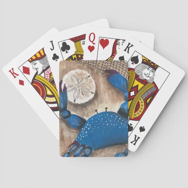 Crab and Sand Dollar Playing Cards (Back)