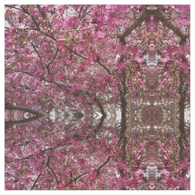 Crab Apple Grove Material Fabric (Close Up)