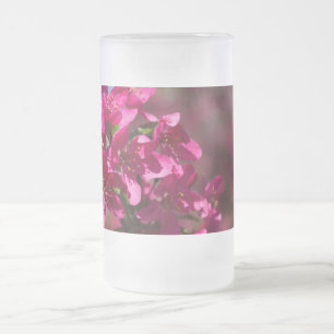 Crab Apple Shadows Frosted Glass Beer Mug