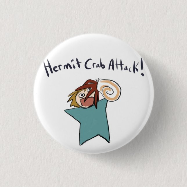 Crab Attack 3 Cm Round Badge (Front)