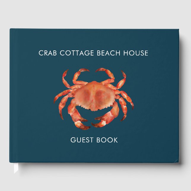 Crab Beach House Vacation Rental Guest Book (Front)