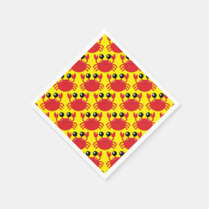 Crab Birthday Party Beach Napkin