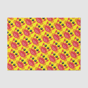 Crab Birthday Party Cute Cartoon Kids Tissue Paper