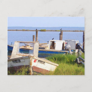Crab Boats Postcard