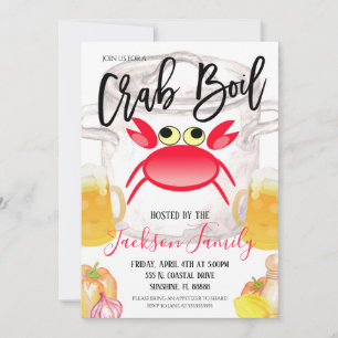 Crab Boil Invitation