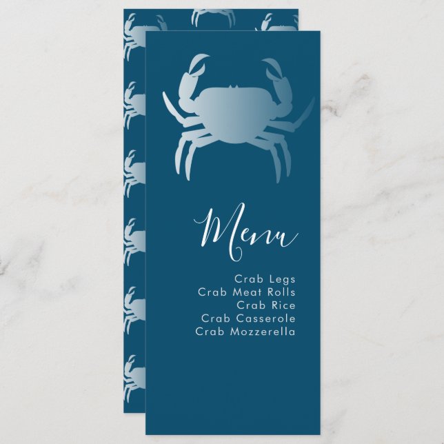 Crab Boil Nautical Botanical Menu (Front/Back)