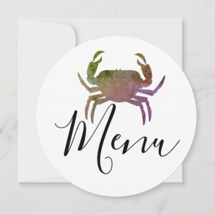 Crab Boil Seafood Beach Wedding Round Menu
