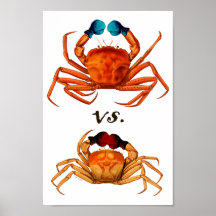Crab Boxing Gloves Vintage Sport Humour Surreal