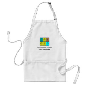 Crab Cakes periodic table phrase apron