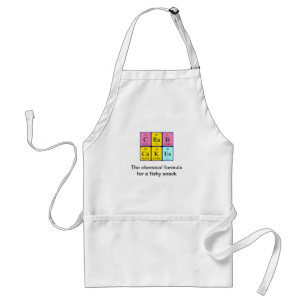 Crab Cakes periodic table phrase apron