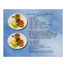 Crab Cakes Recipe Poster