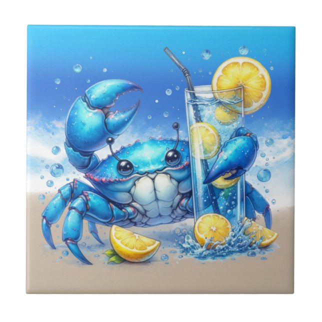 Crab Ceramic Tile (Front)