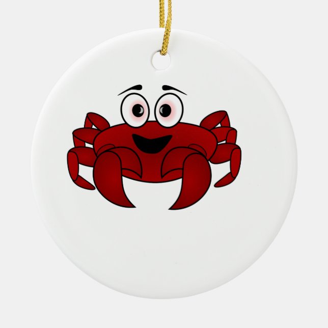 Crab Ceramic Tree Decoration (Front)