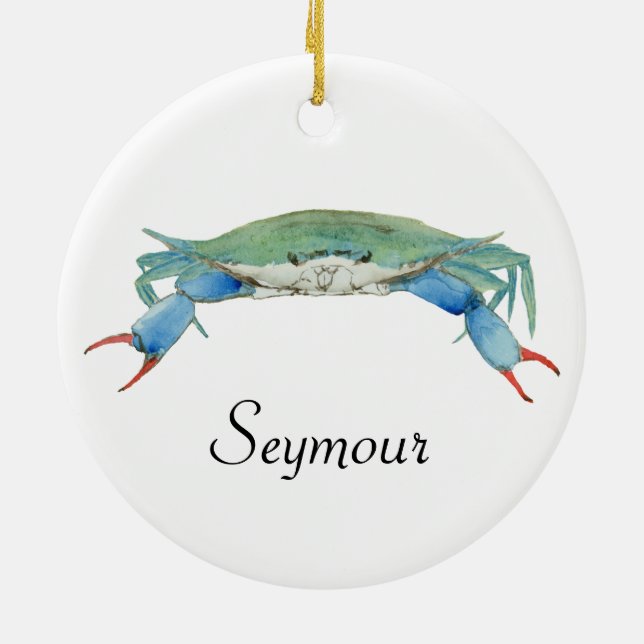 Crab Ceramic Tree Decoration (Back)