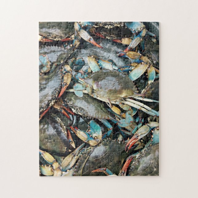 Crab Crawling Over Stone Shore Colourful Nature Se Jigsaw Puzzle (Vertical)