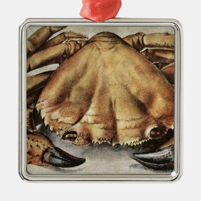 Crab (Creature Under the Sea) (by Albrecht Durer) Metal Tree Decoration (Front)