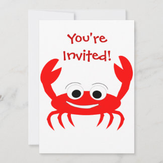 Crab Design Invitation For Any Occasion