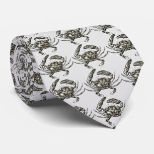 Crab Design Neck Tie