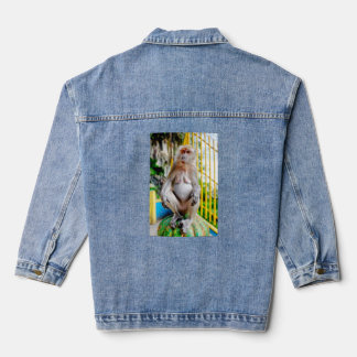 Crab-eating macaque denim jacket