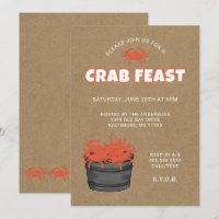 Crab Feast Party Invitation