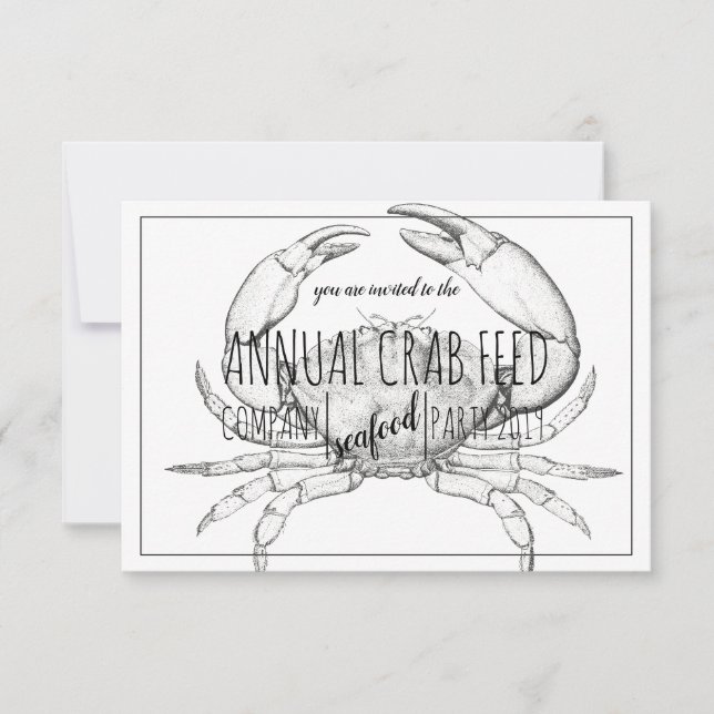 Crab Feed Corporate Luncheon Invitation (Front)