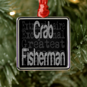 Crab Fisherman Extraordinaire Metal Tree Decoration