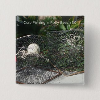 Crab Fishing 15 Cm Square Badge
