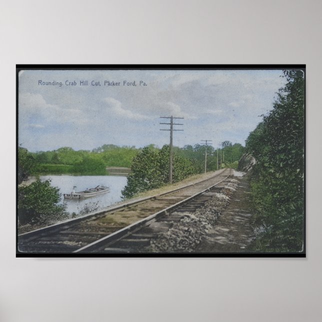Crab Hill Cut Parker Ford PA Schuylkill River Poster (Front)