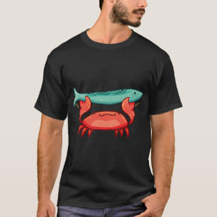 Crab Holding Fish T-Shirt