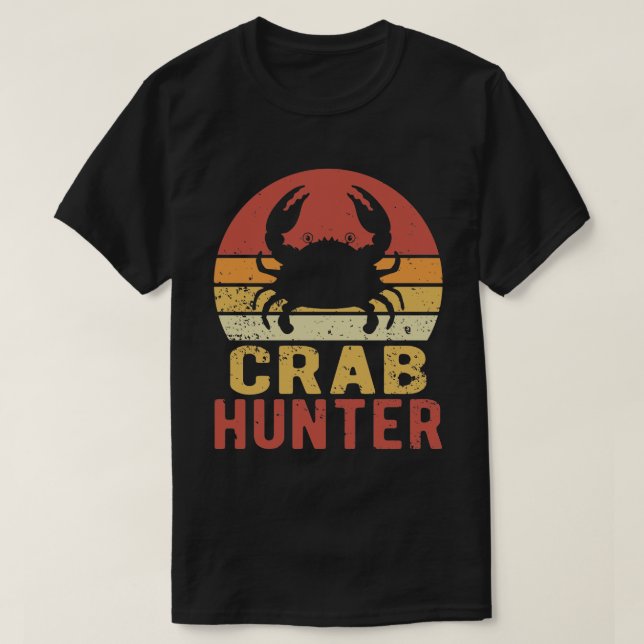 Crab Hunter - Vintage Crabbing Hunting Fishing  T-Shirt (Design Front)