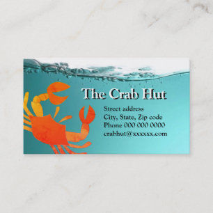 Crab Hut bus. card