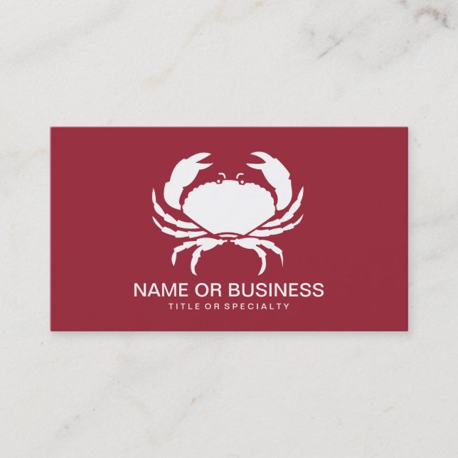 crab icon business card (Front)