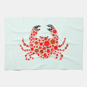 Crab In Dots Tea Towel