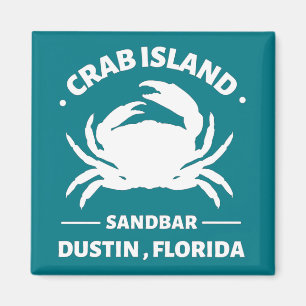 crab island sandbar Dustin Florida Magnet
