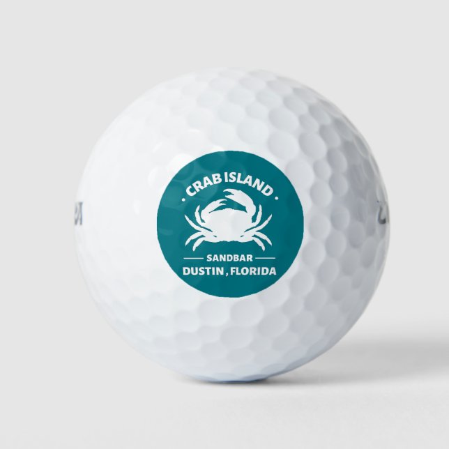 crab island sandbar florida golf balls (Front)